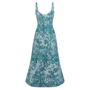 Judith Floral Brocade Midi Dress