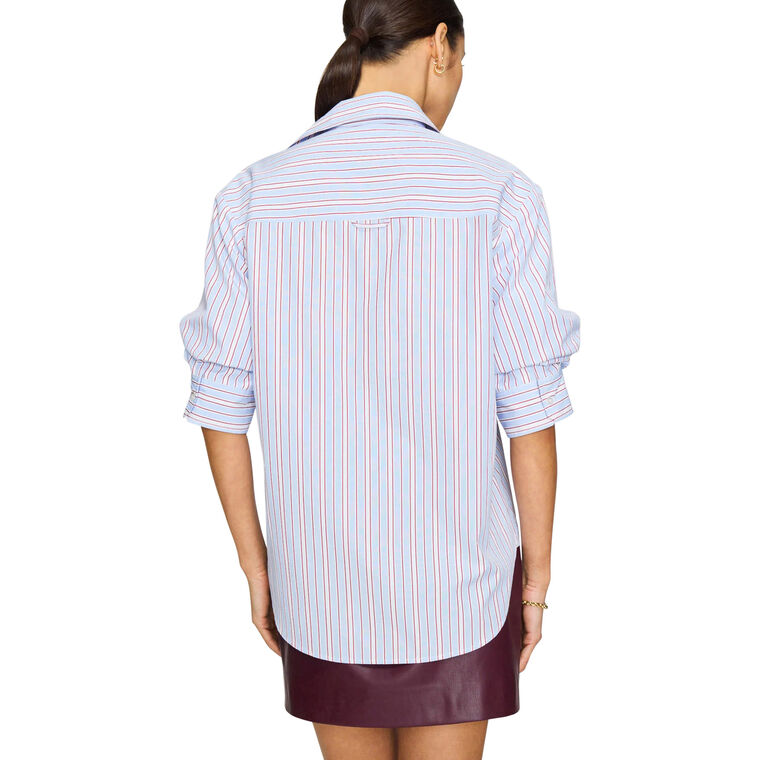 The Pia Scrunched Sleeve Button Front Shirt image number null