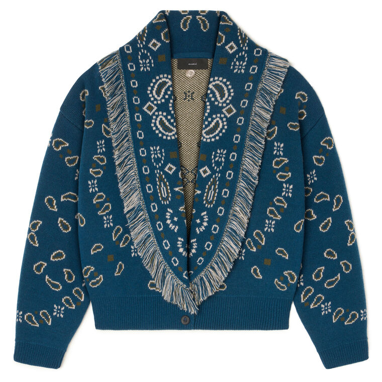Bandana Jacquard Cardi-Bomber image number null