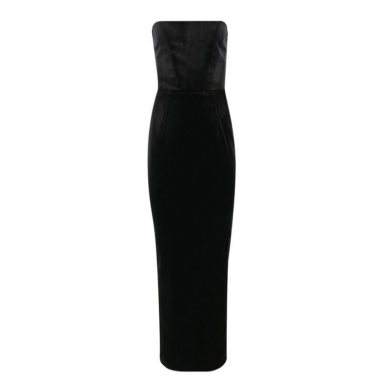 Florentina Strapless Velvet Gown image number null