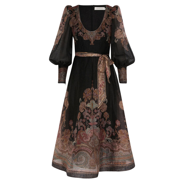 Illustration Structured Midi Dress image number null