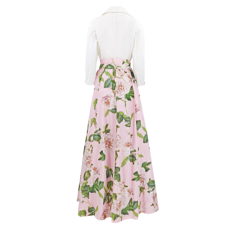Taffeta Floral Print Shirt Dress image number null