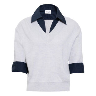 Esme Short Sleeve Sweater Combo Top