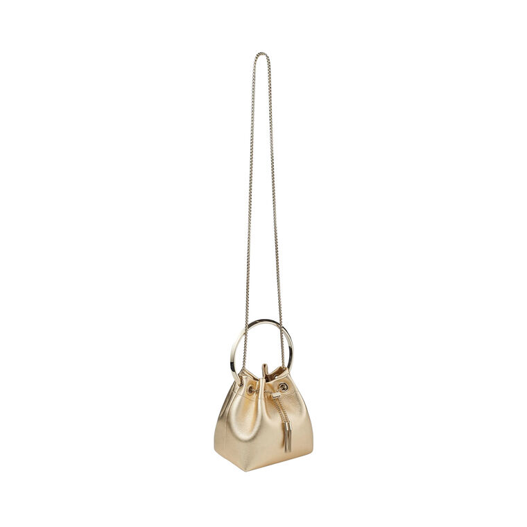 Bonbon Metallic Leather Bucket Bag image number null