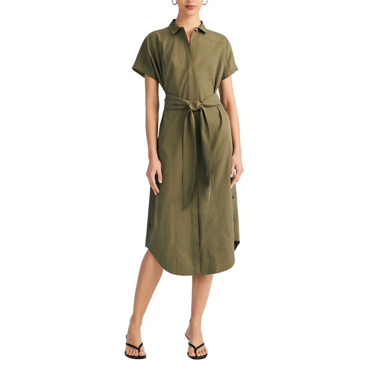 Mikala Belted Shirt Dress image number null