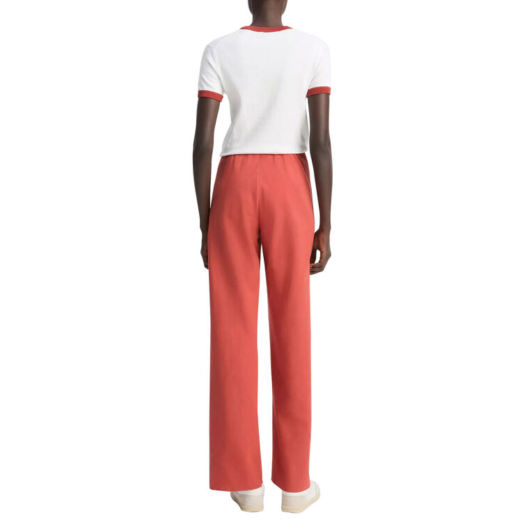 Cotton-Blend High-Waist Bias Pant image number null