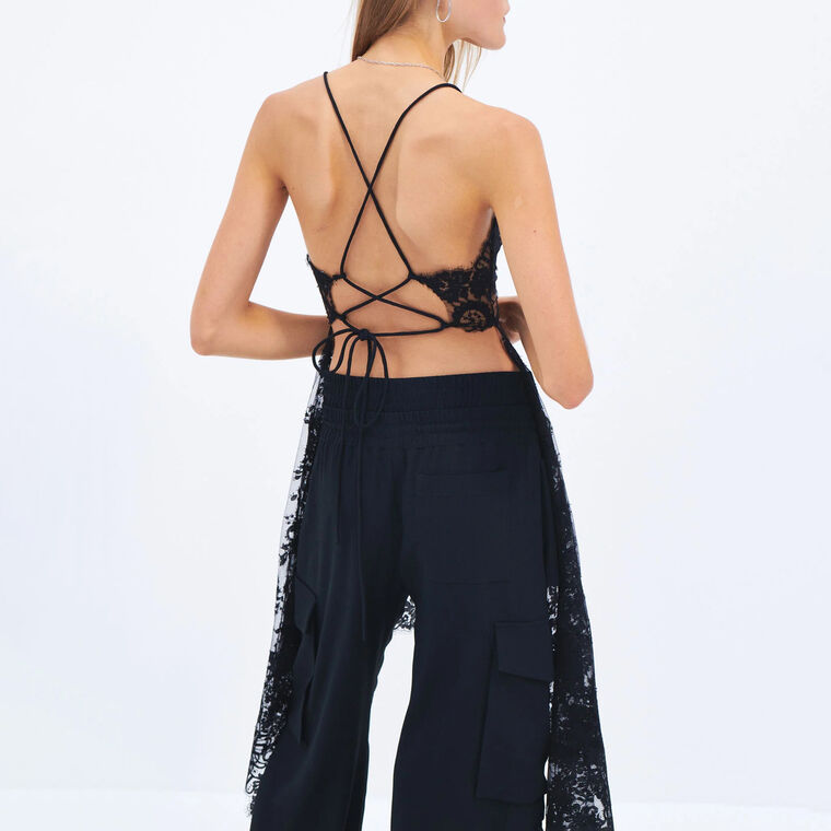 Tie Back Lace Top image number null