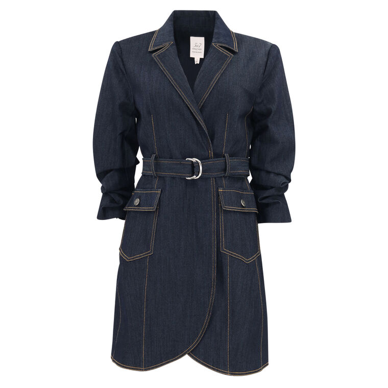 Jenessa Denim Blazer Dress image number null