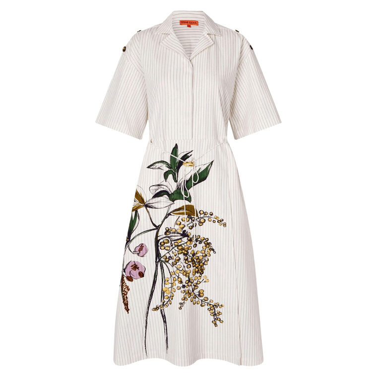 Short Sleeve Workwear Midi Dress image number null