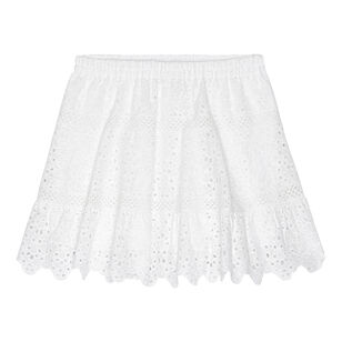 The Deco Embroidered Eyelet Mini Skirt
