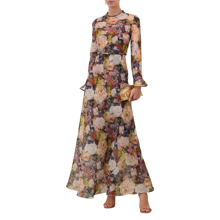 Alchemy Long Sleeve Maxi Sheath Dress image number null