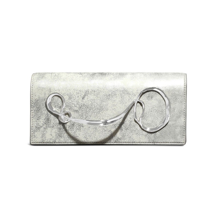 Twisted Silver Side Handle Clutch image number null