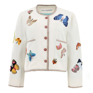 Dorian Desert Butterfly Cropped Jacket
