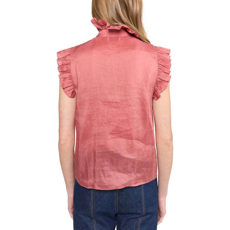Marfa Cap Sleeve Silk Organza Top image number null