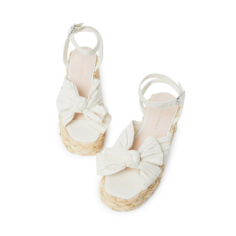 Gaby Pleated Bow Espadrille Sandal image number null