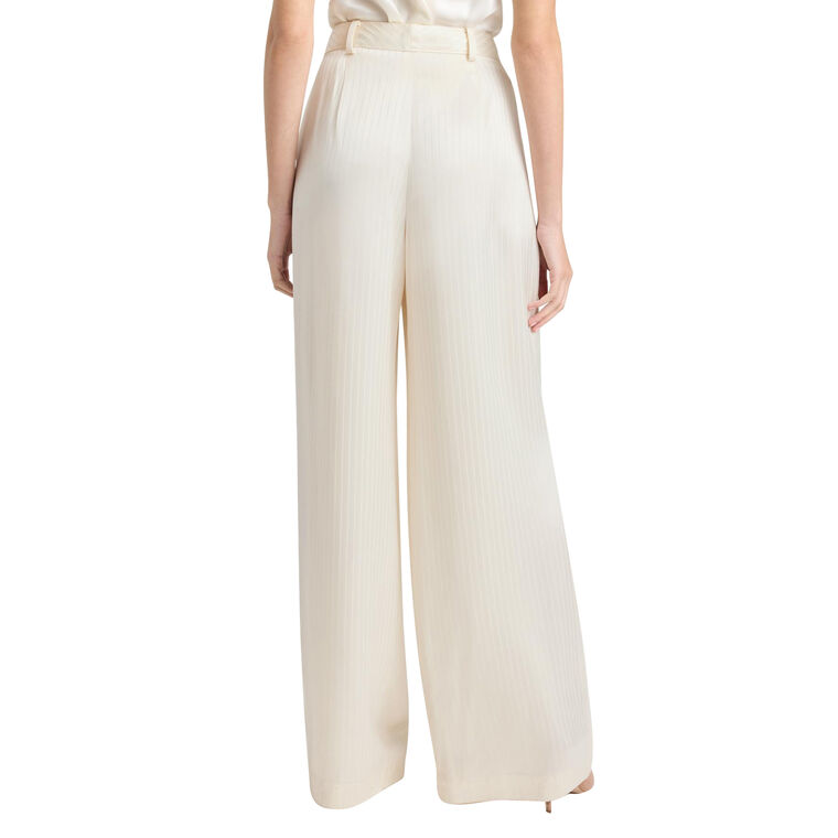 Georgia Satin Stripe Marne Wide-Leg Pant image number null