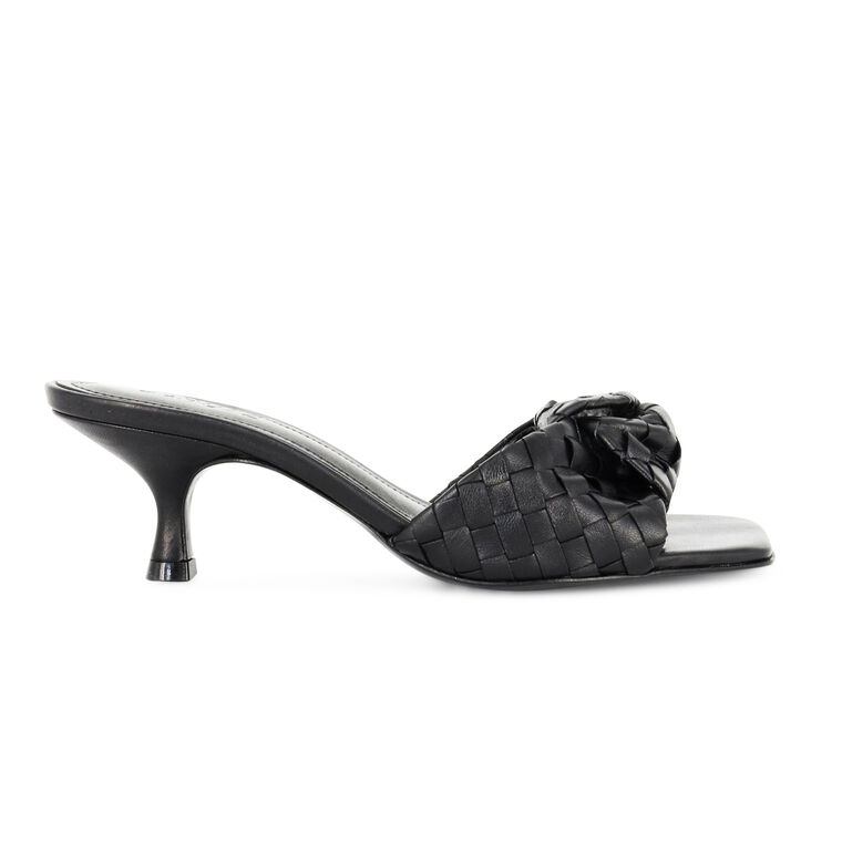Kareena Woven Leather Mule Sandal image number null