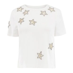 Cindy Crystal Star Crop T-Shirt