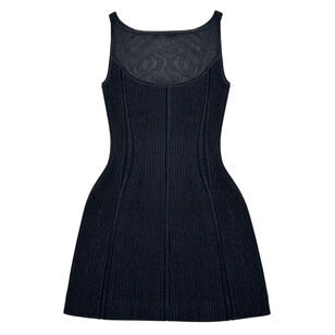 Hourglass Fitted Sleeveless Knit Mini Dress