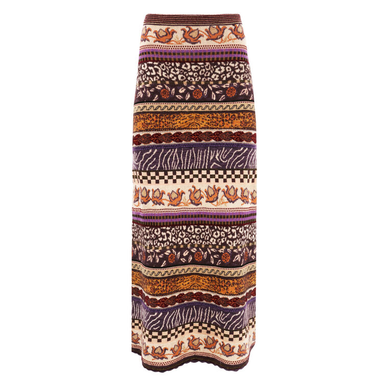 Helene Fair Isle Midi Skirt image number null