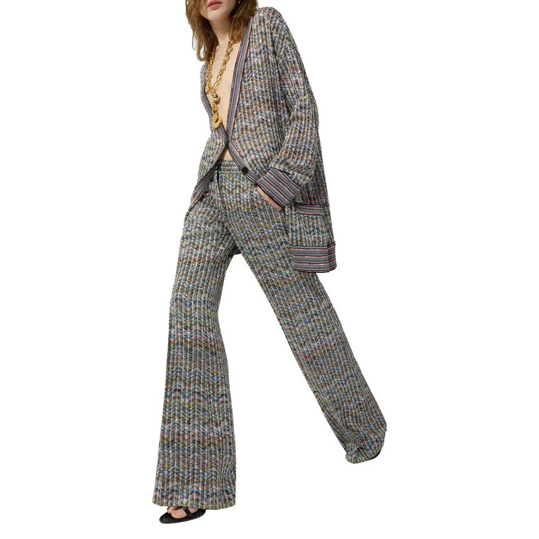 Tailored Sequin Trousers image number null