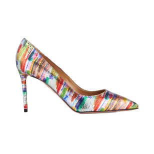 Purist 85mm Metallic Crackle Leather Stiletto Pump