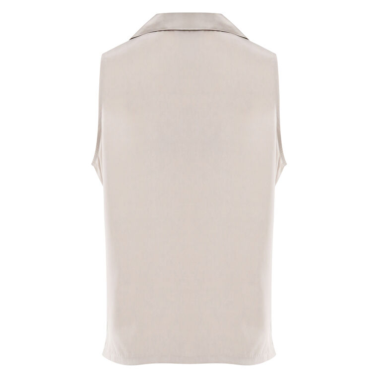 Go Make It Easy Sleeveless Silk Top image number null