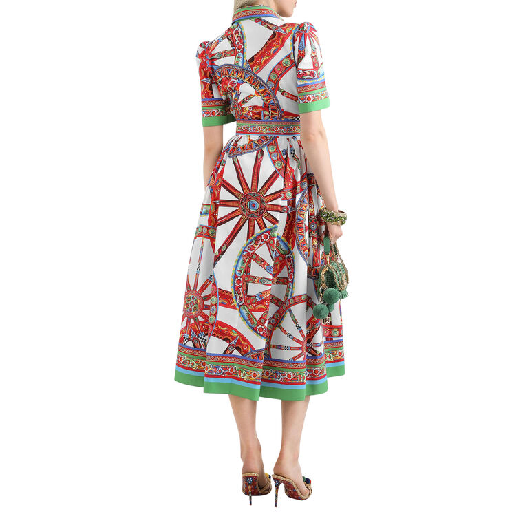 Short Sleeve Button Down Dress With Belt image number null