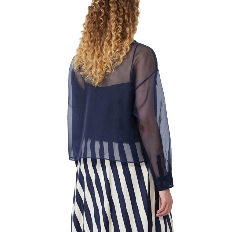 Columbia Long Sleeve Silk Organza Blouse image number null