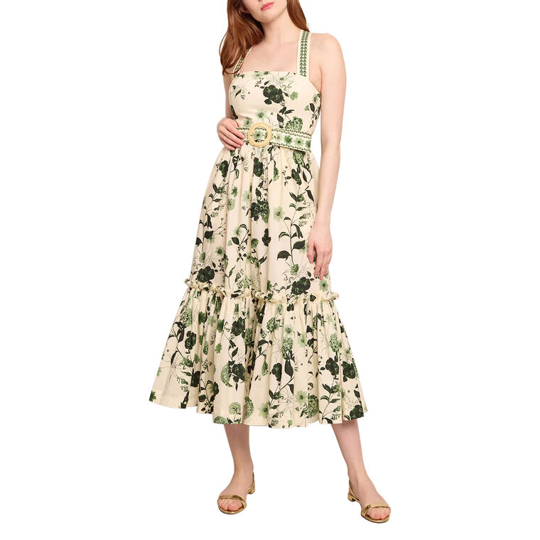 Julietta Sleeveless Belted Midi Dress image number null