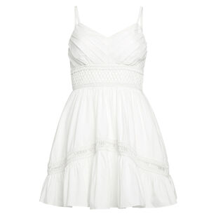 Amara Sleeveless Cotton Poplin Embellished Mini Dress