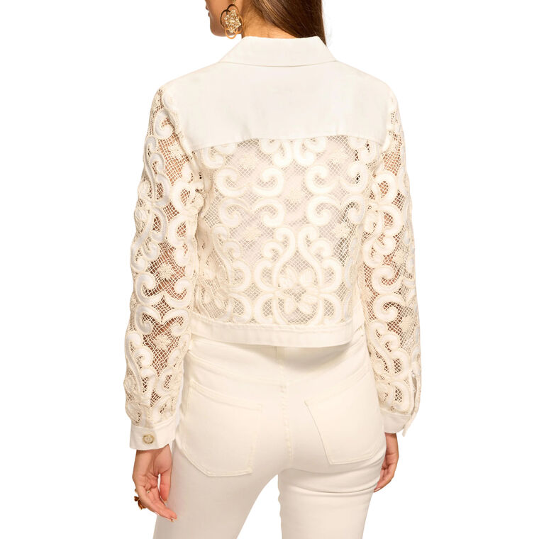 Saphire Embroidered Denim Jacket image number null