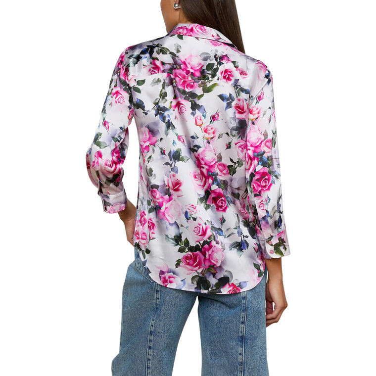 Dani 3/4 Sleeve Silk Blouse image number null