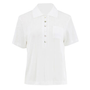 Cotton Cropped Pocket Polo