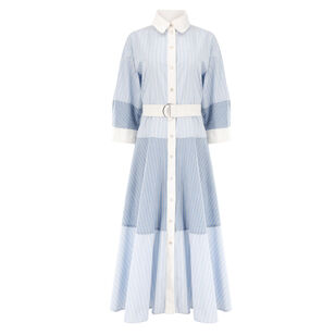 Helmi Striped Shirting Shirt Dress