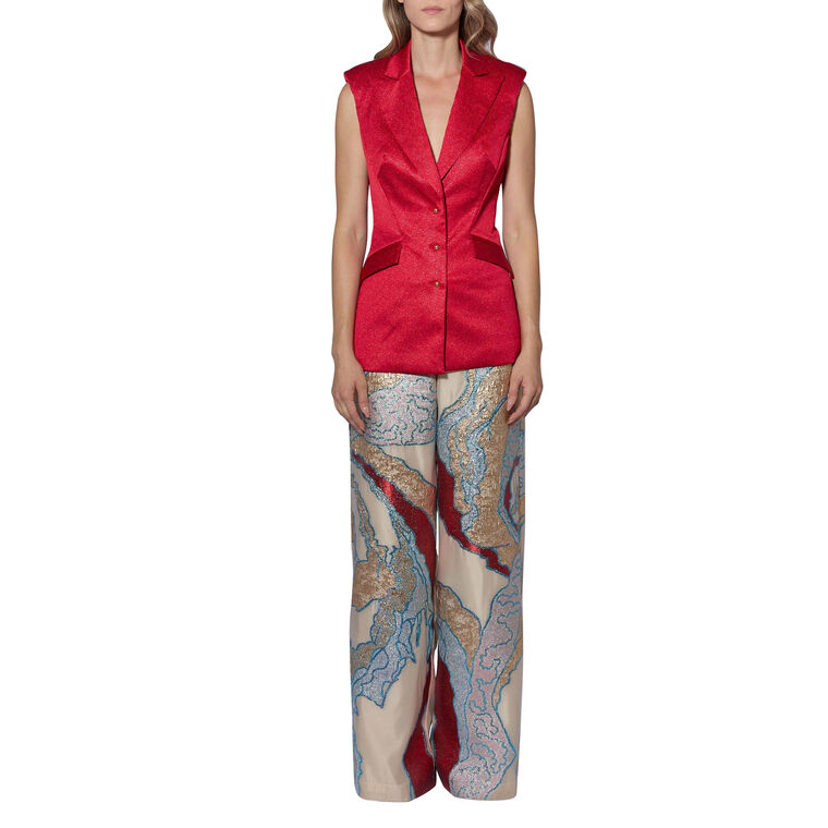Soiree Fil Coupe Wide-Leg Pant image number null