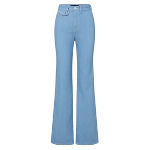 Crosbie High-Rise Wide-Leg Flap-Pocket Jean