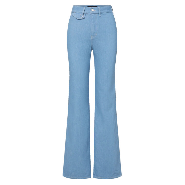 Crosbie High-Rise Wide-Leg Flap-Pocket Jean image number null