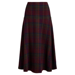 Herringbone Woven Midi Wrap Skirt