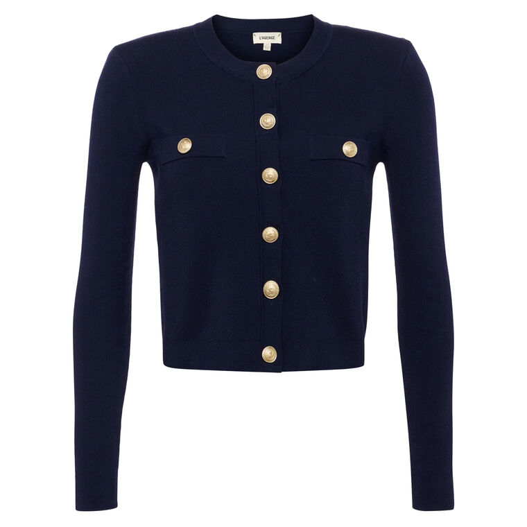 Toulouse Crop Crew Neck Cardigan image number null