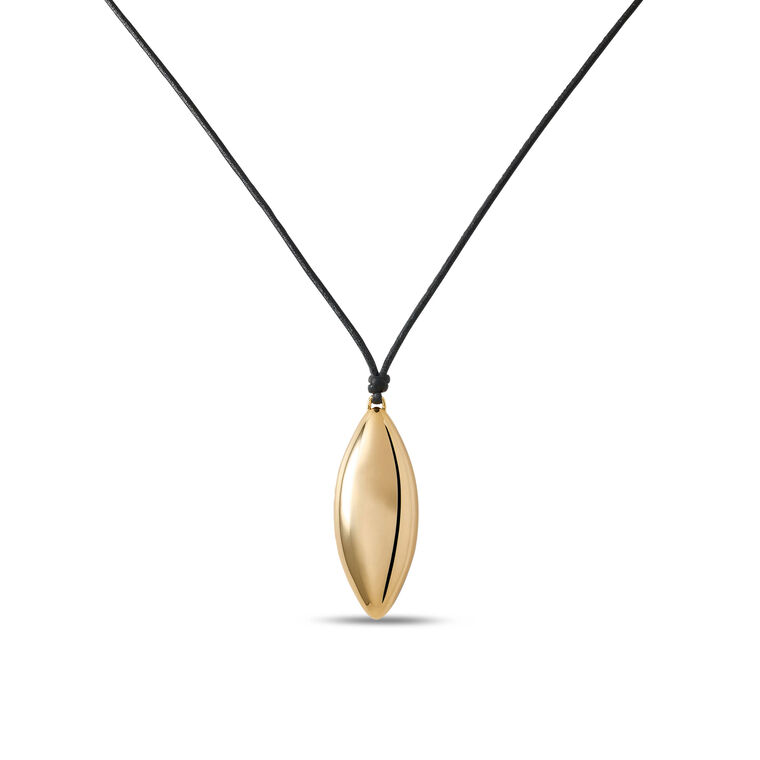 Metal Dagger Leather Cord Necklace image number null