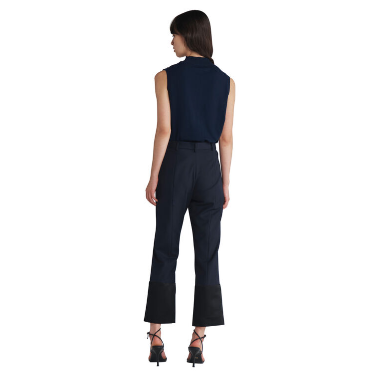 Tuxedo Cropped Cuff Trouser image number null