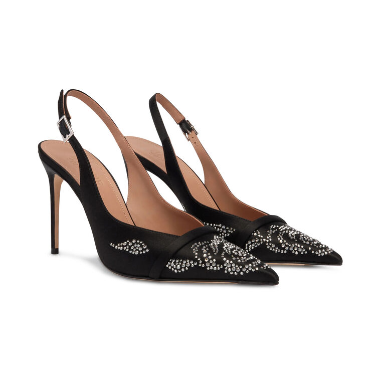 Jazz 90mm Crystal Embellished Sling-Back Pump image number null