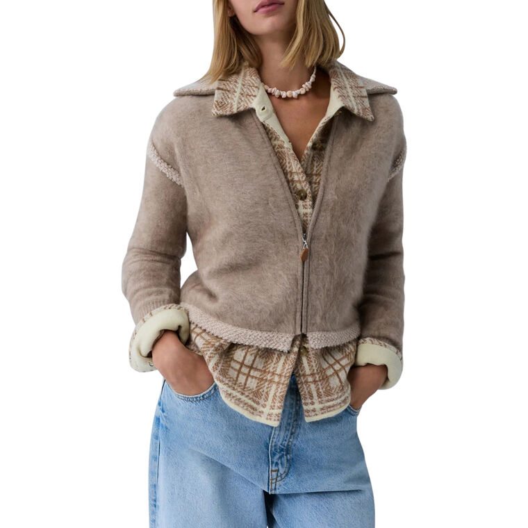 Grizzly Frankie Cropped Cashmere Jacket image number null