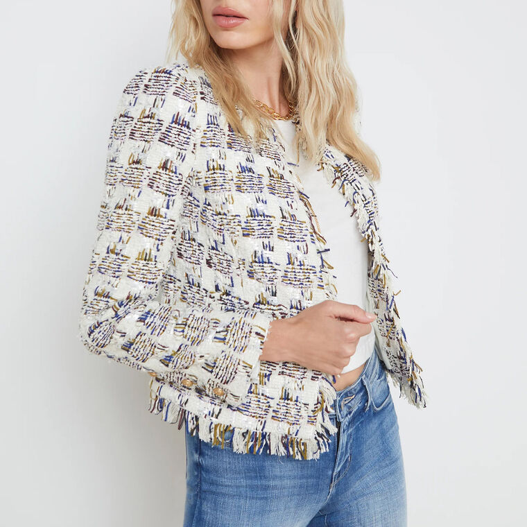 Angelina Plaid Tweed Jacket image number null