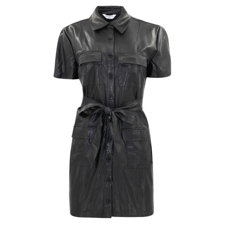 Faux Leather Greyson Dress image number null