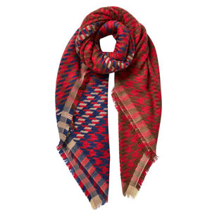 The Houndstooth Square Cashmere Blend Scarf