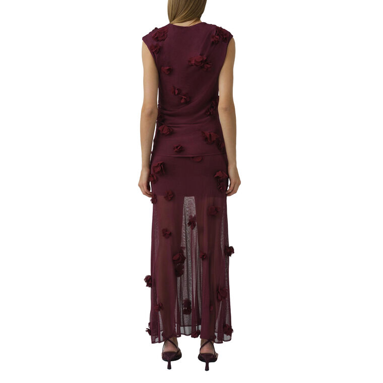 Cora Floral Applique Midi Skirt image number null