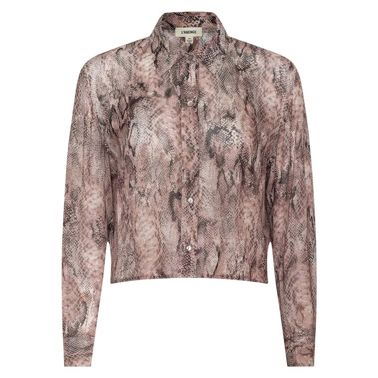 Cosette Long Sleeve Cropped High-Low Shirt image number null