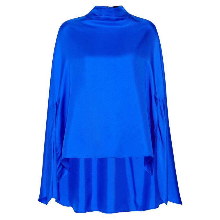 Silky Twill Oversize Cape Tee image number null
